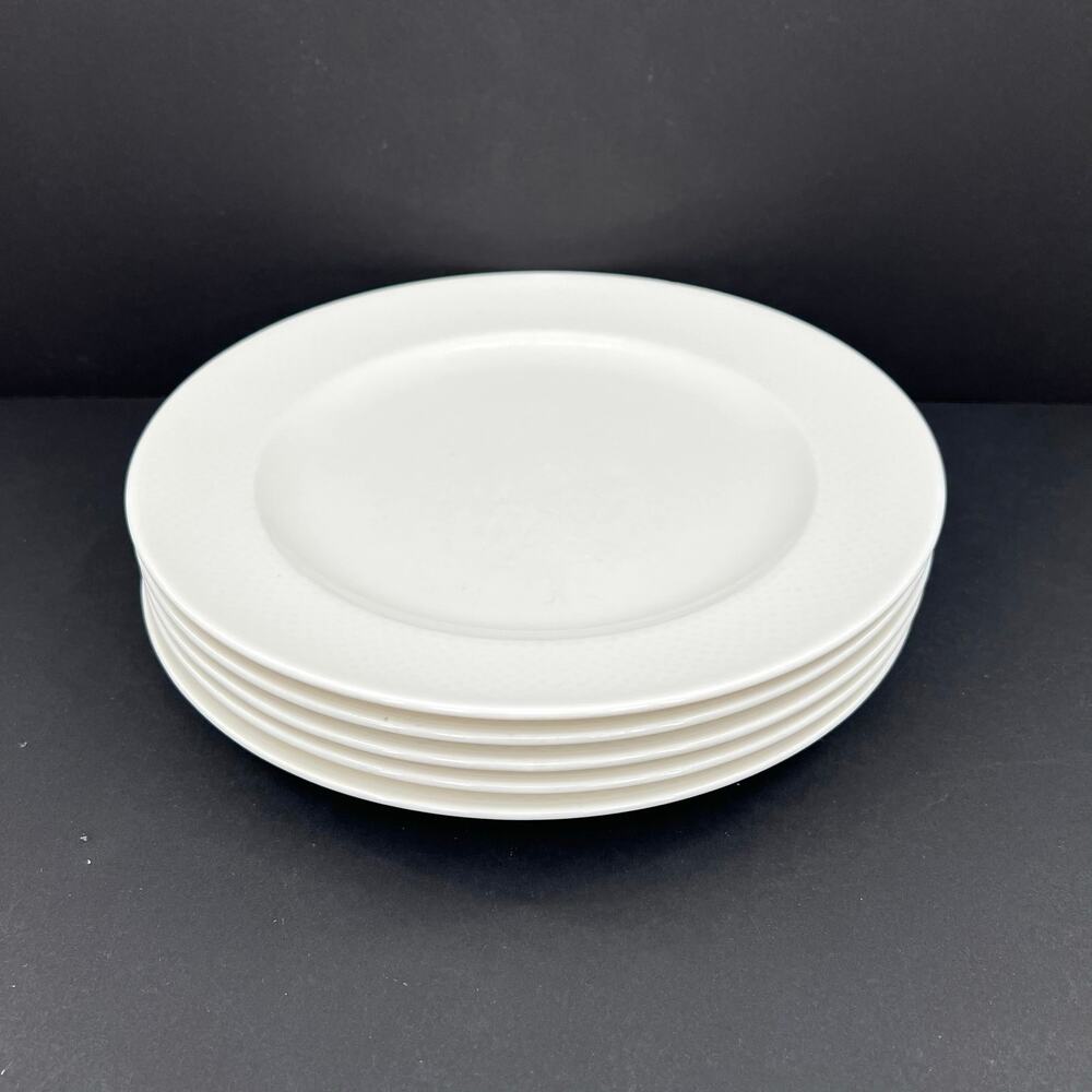 Villeroy & Boch Luxembourg Tipo Fine Vibo China white dinner plate. Set of 3
